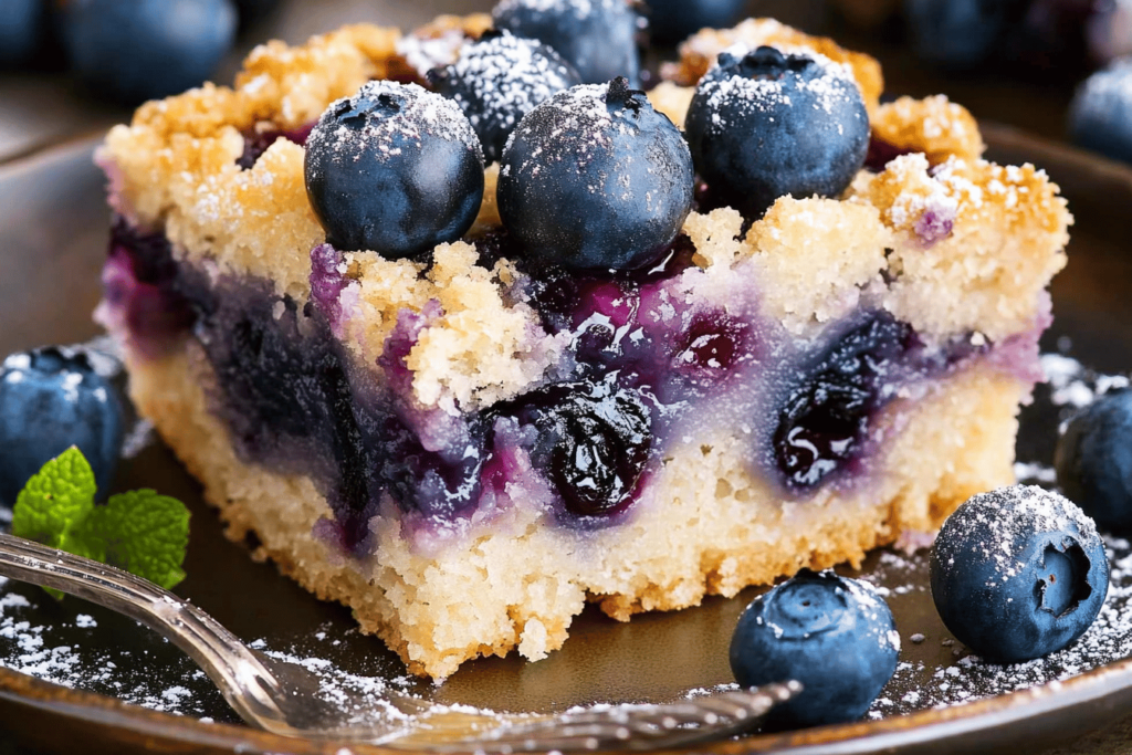 Genießen Sie diesen köstlichen Blueberry Buckle, der perfekt für jede Gelegenheit ist.