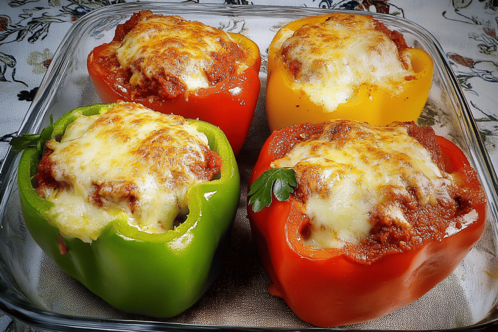 Entdecke das leckere Rezept für gefüllte Paprika mit cremigem Frischkäse und herzhaftem Hackfleisch.