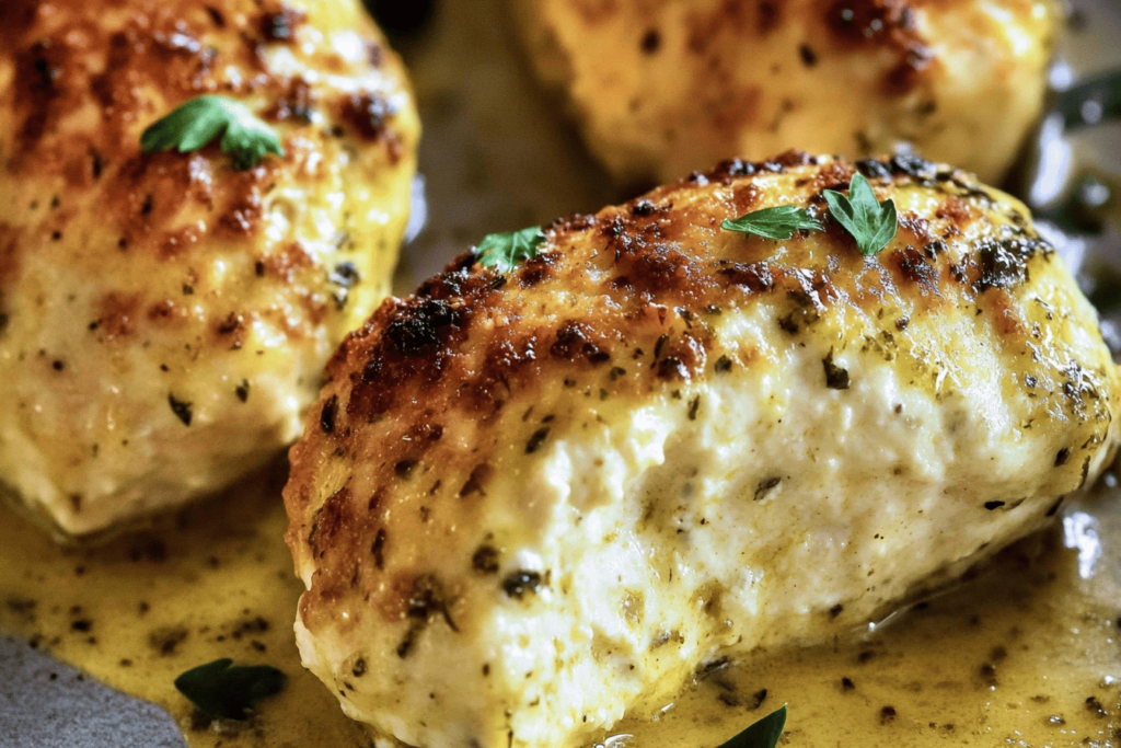 Entdecken Sie das köstliche Rezept für cremiges Asiago-Hühnchen, das jeden begeistert.