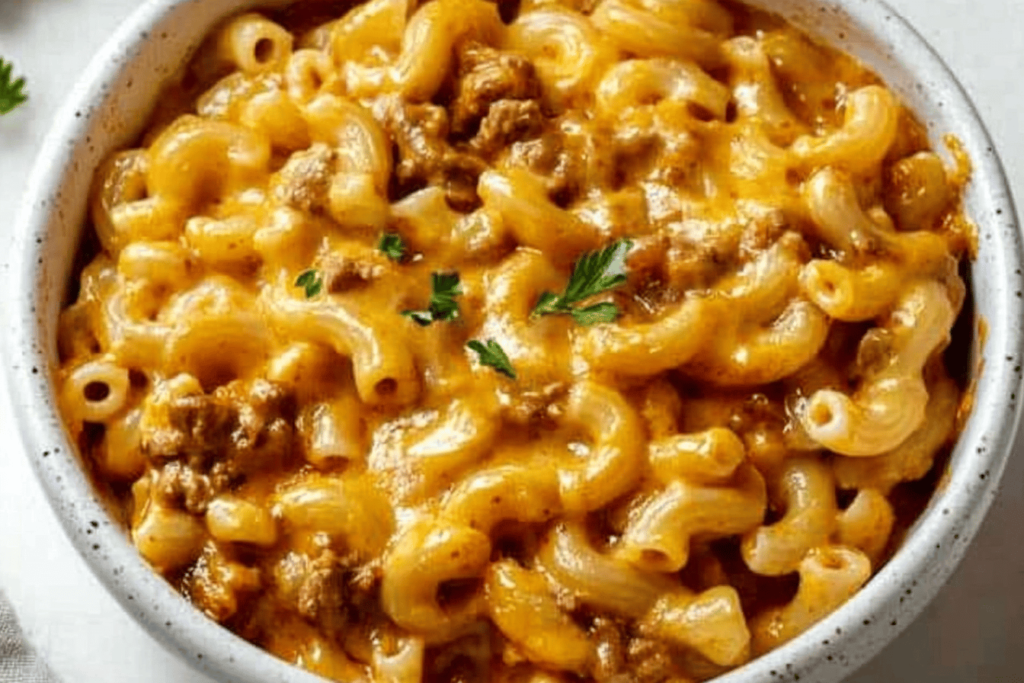 Ein köstliches Rezept, das die Aromen von Chili mit cremiger Mac and Cheese vereint.