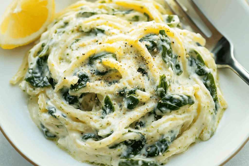 Eine erfrischende und cremige Pasta mit Zitrone und Ricotta für den perfekten Genuss.