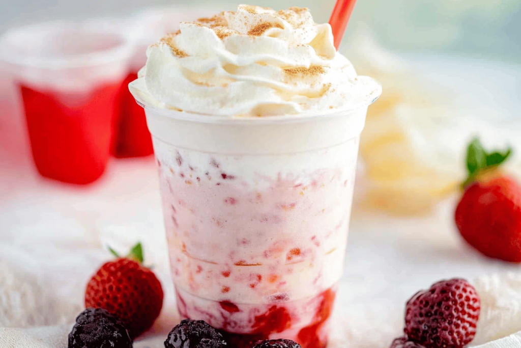 Ein erfrischendes Rezept für heiße Tage – die perfekte Kombination aus Erdbeeren und Sahne.