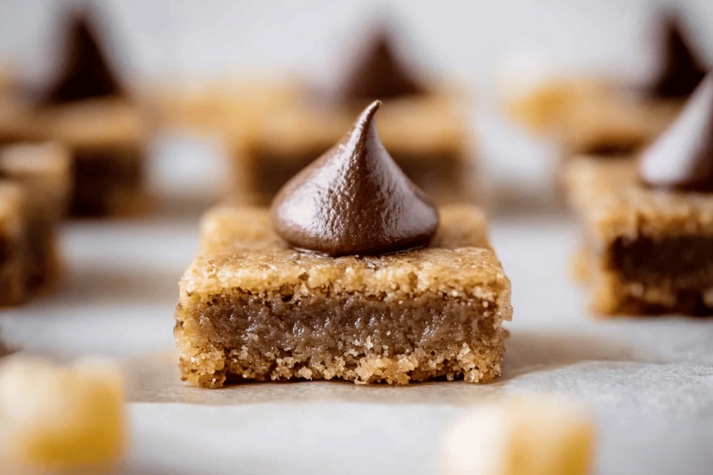 Erlebe den köstlichen Genuss dieser Peanut Butter Blossom Bars – einfach unwiderstehlich!