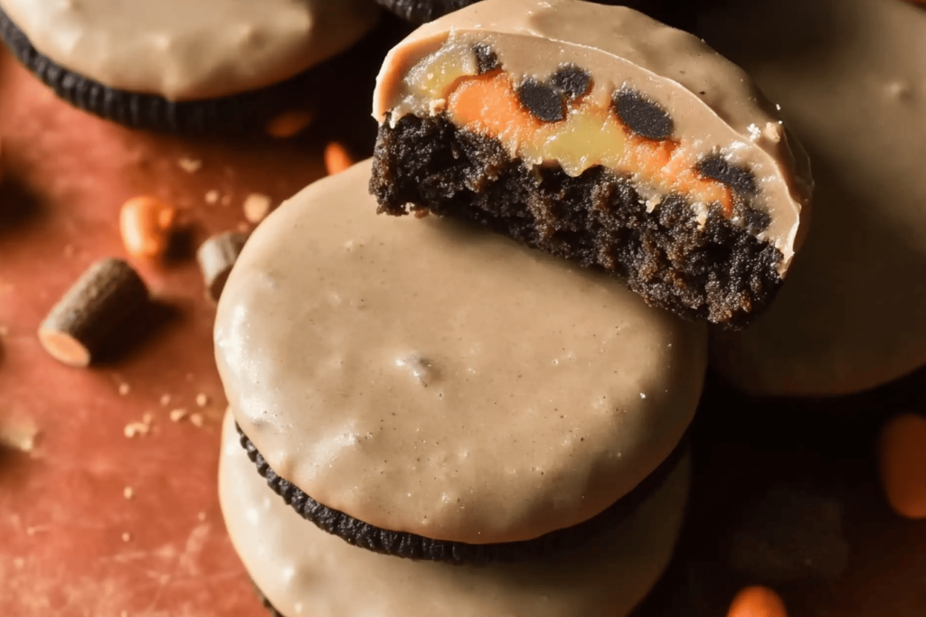 Diese köstlichen Erdnussbutter-tauchenden Oreos sind der perfekte süße Snack für jede Gelegenheit.