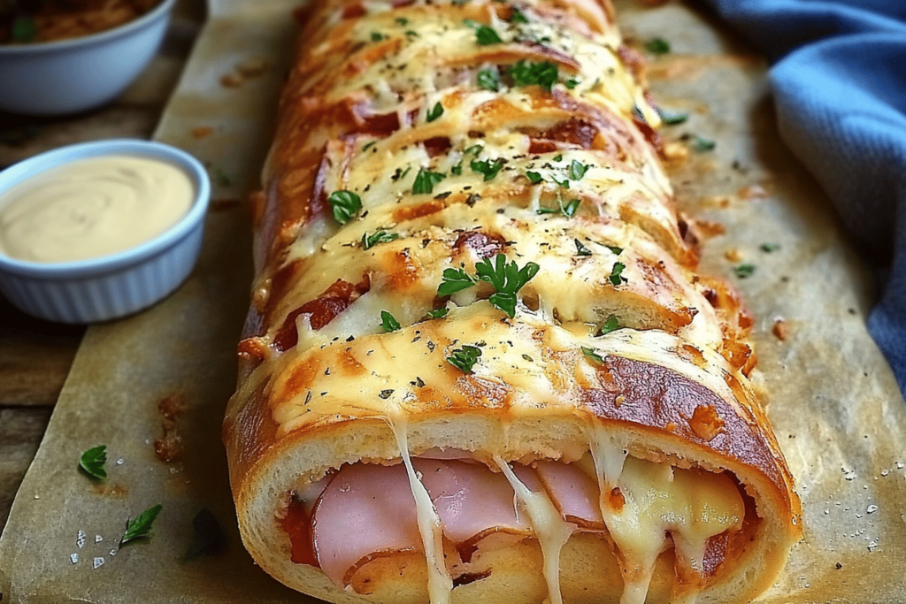Dieses köstliche italienische Stromboli bringt italienisches Flair in Ihre Küche.