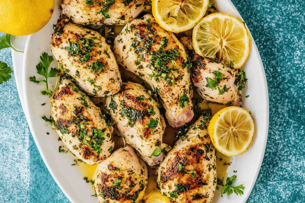 Entdecken Sie das aromatische Knoblauch-Zitronen-Hähnchen für ein unvergessliches Dinner.
