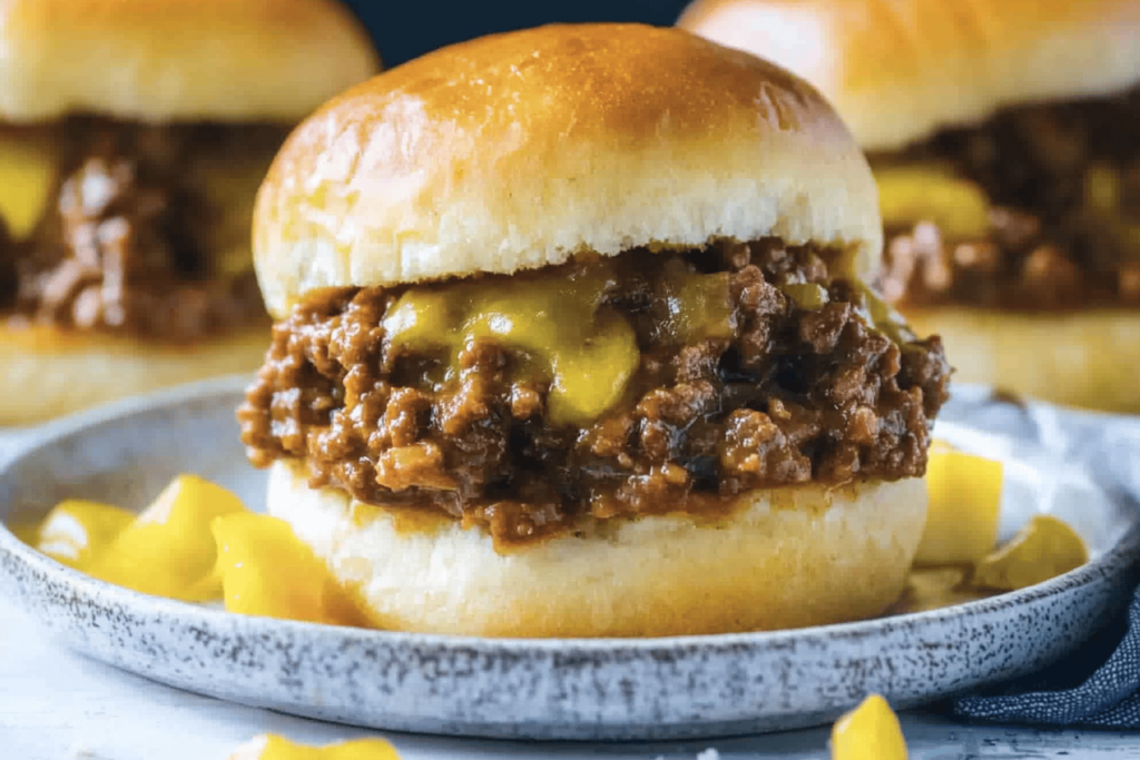 Genießen Sie die perfekte Mischung aus Geschmack und Bequemlichkeit mit diesen Slow Cooker Mississippi Sloppy Joes.