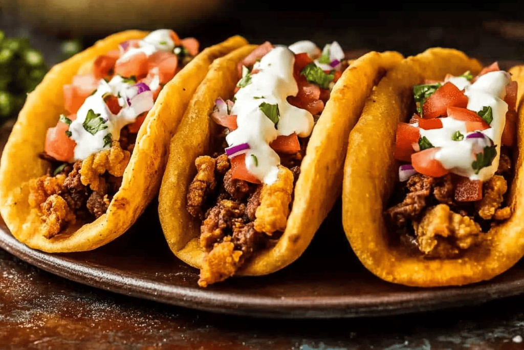 Navajo Tacos sind eine köstliche Kombination aus frittiertem Brot und herzhaften oder süßen Toppings.