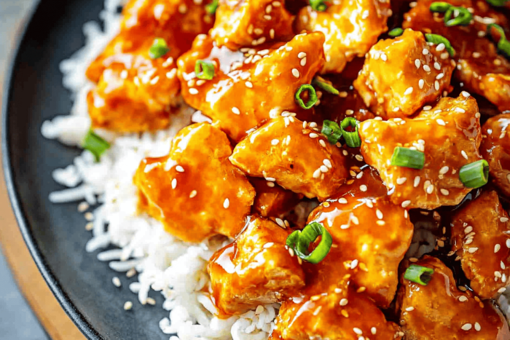 Orangen-Hähnchen ist ein köstliches und erfrischendes Gericht, das perfekt für jedes Abendessen ist.