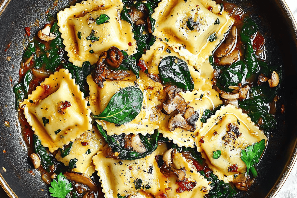 Dieses Rezept für Pilz-Ravioli ist einfach zuzubereiten und voller Geschmack.
