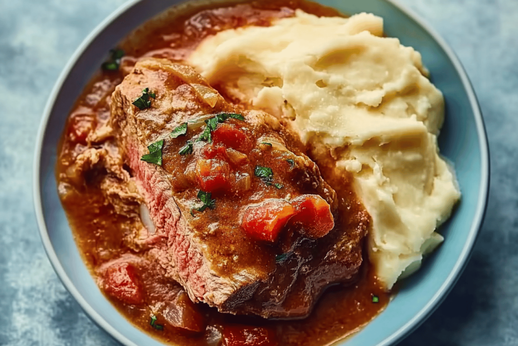 Entdecken Sie dieses zarte Rezept für Schweizer Steak, das Ihre Geschmacksknospen verwöhnen wird.